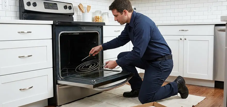 Oven Lower Heating Element Replacement in Roxbury
